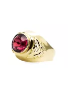 الروبين 14 كارت من الذهب الأصفر خاتم أسلوب فينتاج vrc078y